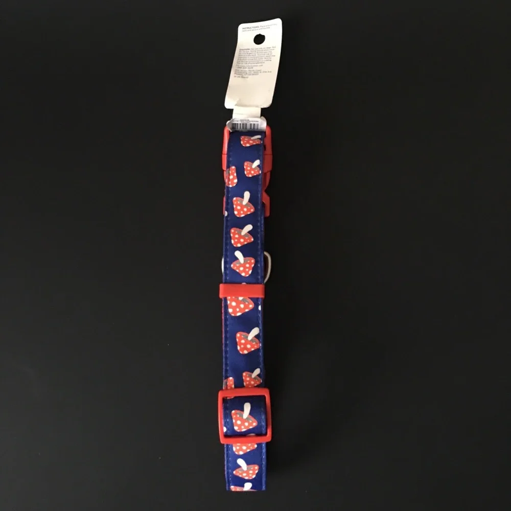 Top Paw Dog Collar Red Mushroom Collar Size X-Small 8 in-12 in
